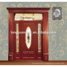 Fabrication de luxe, porte classique en bois, porte en bois, porte vitrée